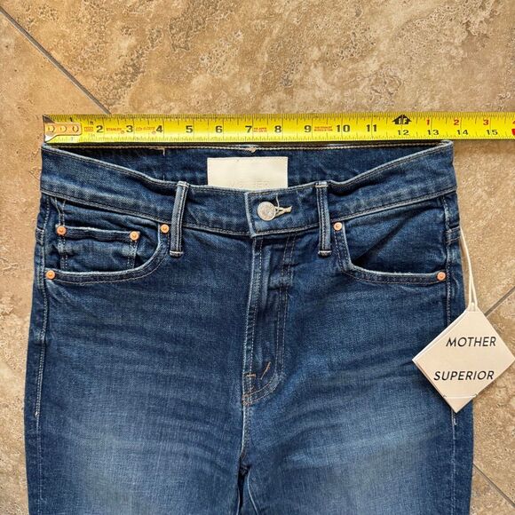 NWT Mother Superior Insider Ankle Jeans Womens 26 Where the Sun Don’t Shine Blue - Picture 13 of 16